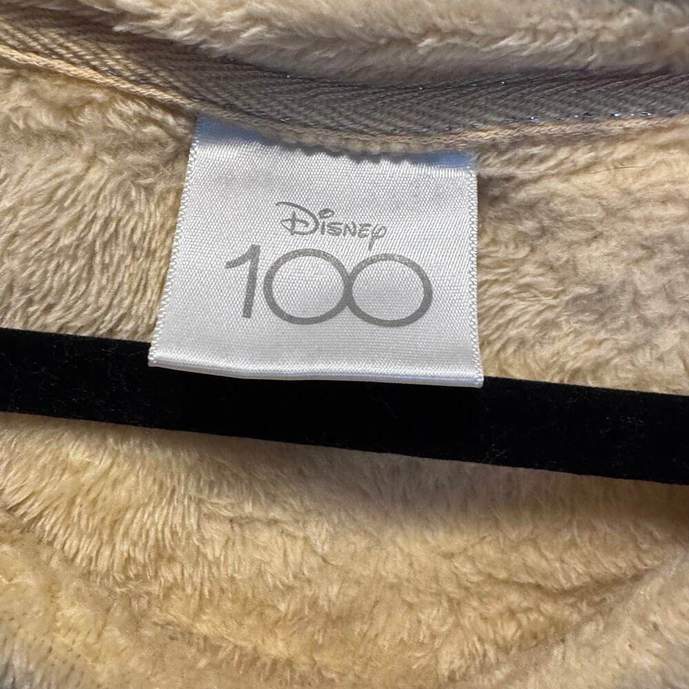 Disney 100 Winnie The Pooh Fleece Top XL Beige Hunny Plush Pajama Sweatshirt - Picture 5 of 8
